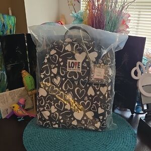 Brighton Black and White Heart Pattern Bag